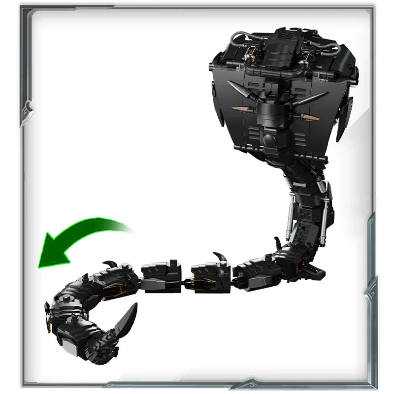 Cyber-Serpent Mechanical Snake - 1000+ Piece Technical Building Set
