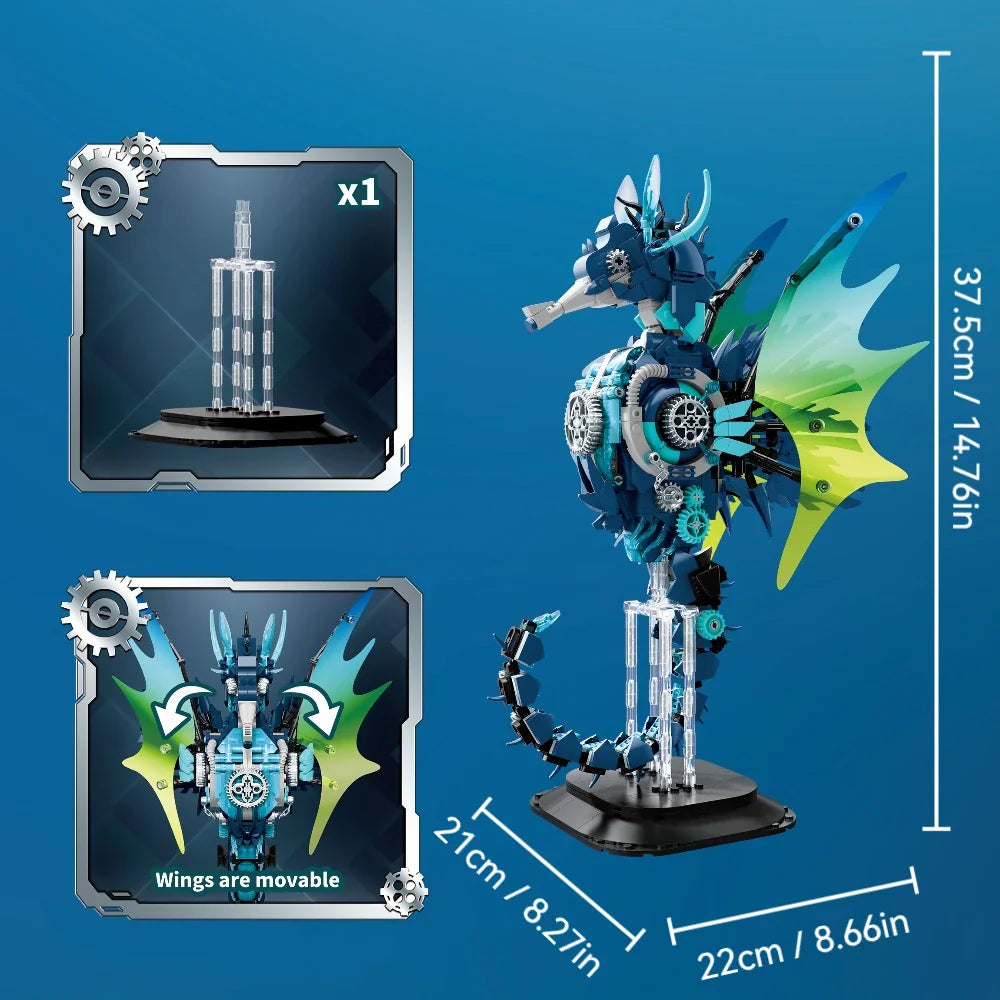 Mechanical Seahorse - 1003-Piece Ocean Building Set