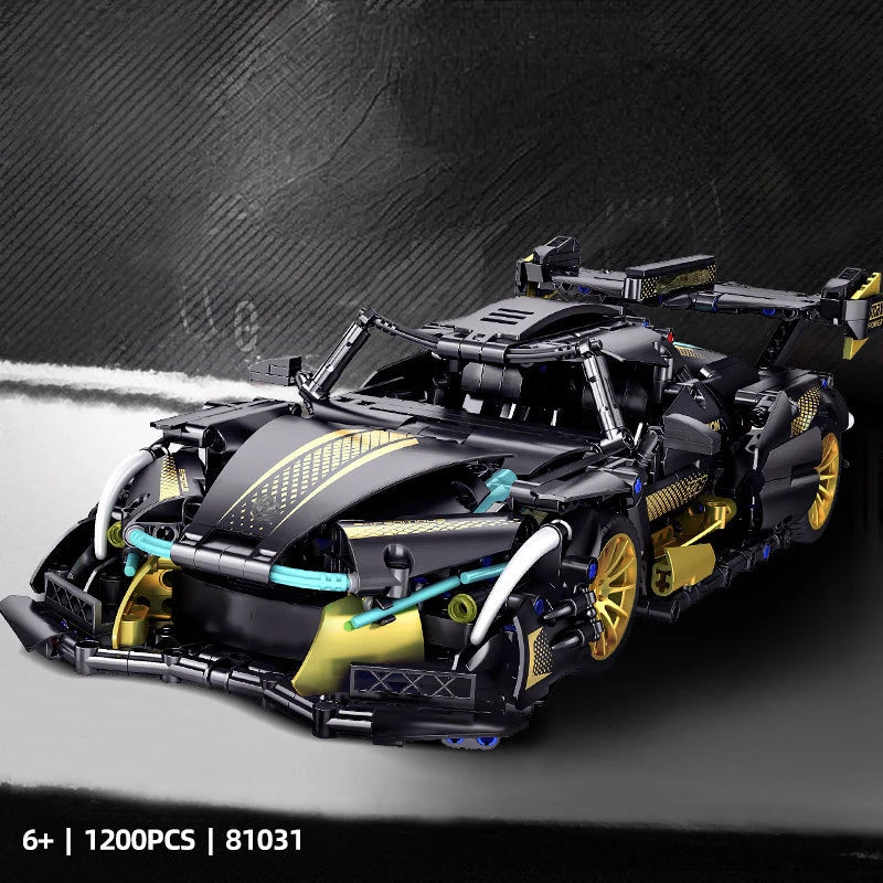 V12 Concept Supercar - 1200pc RC Racing Car Building Block Set