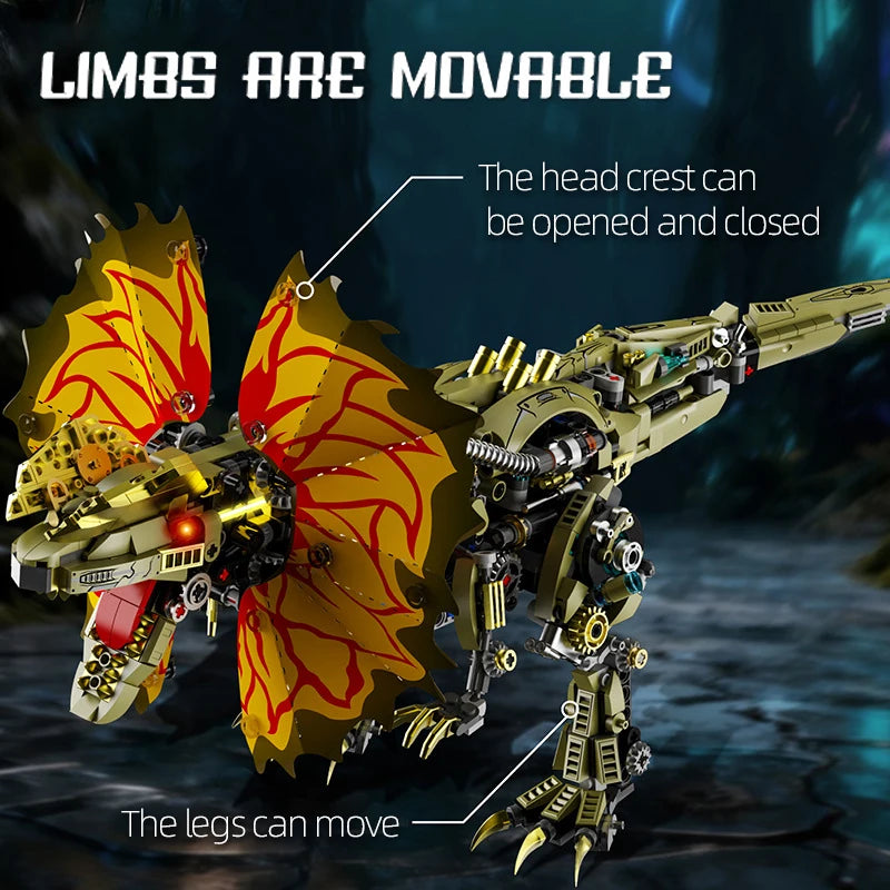 Jurassic Mechanical T-Rex & Dilophosaurus Building Block Set