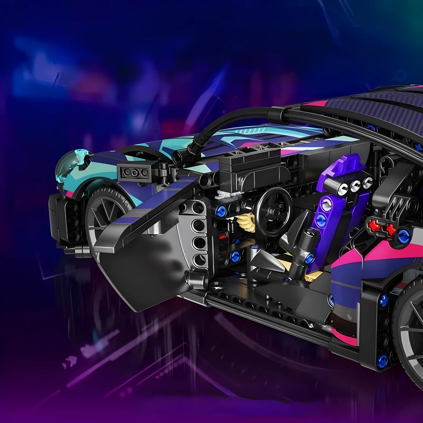 Velocity GT 1:14 RC Sports Car - 1280 Piece MOC Building Block Set